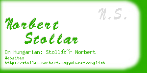 norbert stollar business card